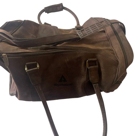 Weyerhaeuser Men's Brown Leather Travel Bag